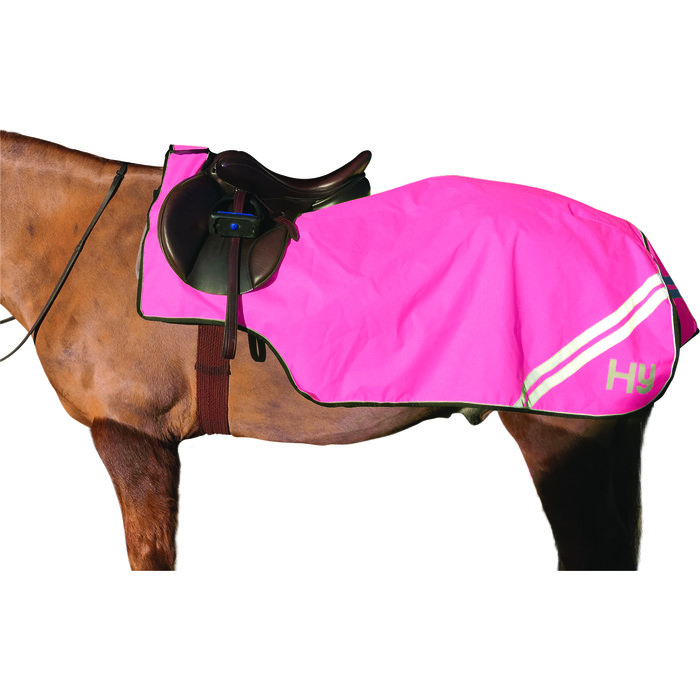 2022 Hy Equestrian Reflector Mesh Exercise Sheet 2303 - Pink